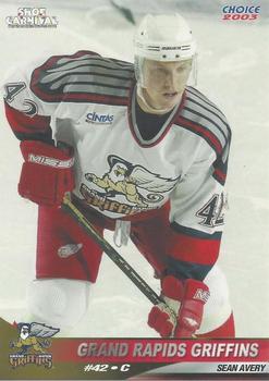 2002-03 Choice Grand Rapids Griffins (AHL) #2 Sean Avery Front