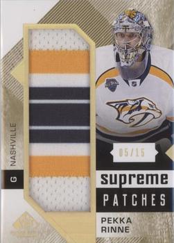 2016-17 SP Game Used - Supreme Relics Patches #PA-PR Pekka Rinne Front