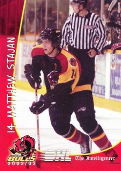 2002-03 Belleville Bulls (OHL) #17 Matthew Stajan Front