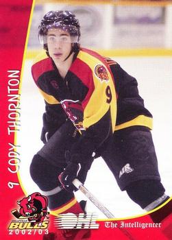 2002-03 Belleville Bulls (OHL) #19 Cody Thornton Front