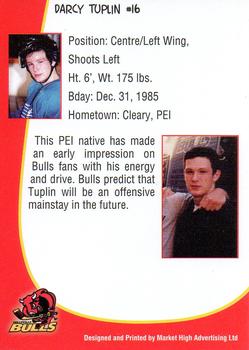 2002-03 Belleville Bulls (OHL) #21 Darcy Tuplin Back
