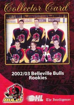 2002-03 Belleville Bulls (OHL) #28 Rookies Card Front