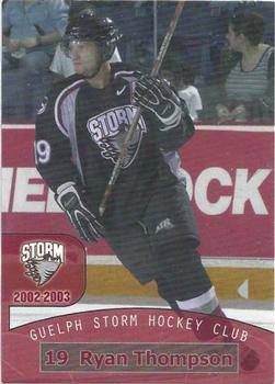 2002-03 M&T Printing Guelph Storm (OHL) #4 Ryan Thompson Front