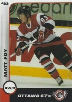 2002-03 Ottawa 67's (OHL) #NNO Matt Foy Front