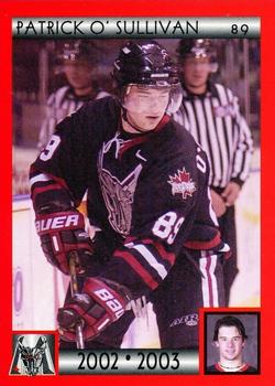 2002-03 Cartes, Timbres et Monnaies Sainte-Foy Mississauga IceDogs (OHL) #19 Patrick O'Sullivan Front