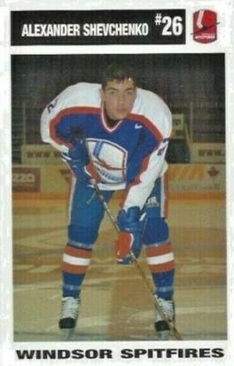 2002-03 Windsor Spitfires (OHL) Police #25 Alex Shevchenko Front