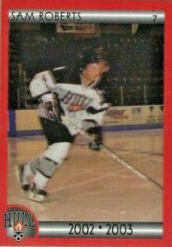 2002-03 Cartes, Timbres et Monnaies Sainte-Foy Hull Olympiques (QMJHL) #6 Sam Roberts Front