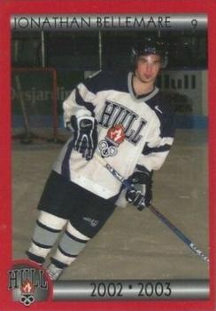 2002-03 Cartes, Timbres et Monnaies Sainte-Foy Hull Olympiques (QMJHL) #8 Jonathan Bellemare Front