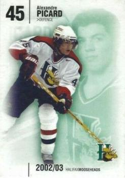 2002-03 Halifax Mooseheads (QMJHL) #23 Alexandre Picard Front