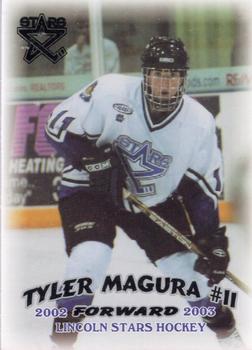 2002-03 Blueline Booster Club Lincoln Stars (USHL) #9 Tyler Magura Front