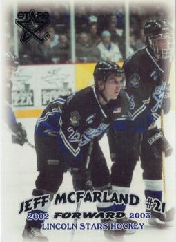 2002-03 Blueline Booster Club Lincoln Stars (USHL) Update #32 Jeff McFarland Front