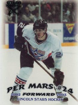 2002-03 Blueline Booster Club Lincoln Stars (USHL) Update #33 Per Mars Front