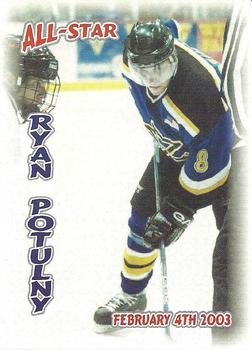 2002-03 Blueline Booster Club Lincoln Stars (USHL) Update #36 Ryan Potulny Front
