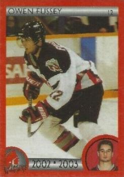 2002-03 Cartes, Timbres et Monnaies Sainte-Foy Moose Jaw Warriors (WHL) #9 Owen Fussey Front