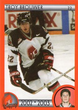 2002-03 Cartes, Timbres et Monnaies Sainte-Foy Moose Jaw Warriors (WHL) #15 Troy Brouwer Front
