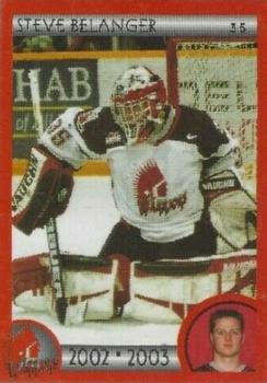 2002-03 Cartes, Timbres et Monnaies Sainte-Foy Moose Jaw Warriors (WHL) #21 Steve Belanger Front