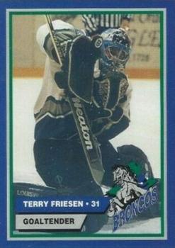 1996-97 Swift Current Broncos (WHL) #1 Terry Friesen Front