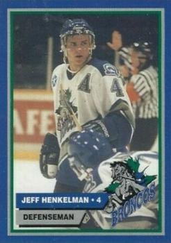 1996-97 Swift Current Broncos (WHL) #4 Jeff Henkelman Front