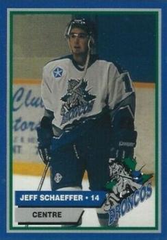 1996-97 Swift Current Broncos (WHL) #9 Jeff Schaeffer Front