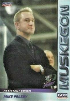 2002-03 Choice Muskegon Fury (UHL) #16 Mike Feasby Front