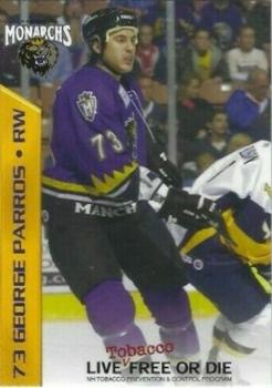 2003-04 Tobacco Prevention Manchester Monarchs (AHL) #NNO George Parros Front