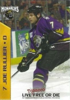 2003-04 Tobacco Prevention Manchester Monarchs (AHL) #NNO Joe Rullier Front