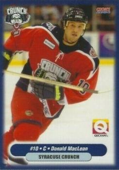 2003-04 Choice Syracuse Crunch (AHL) #9 Donald MacLean Front