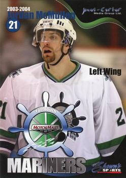 2003-04 Shawn's Sports Yarmouth Mariners (MJAHL) #14 Jordan McMullen Front
