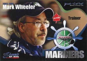 2003-04 Shawn's Sports Yarmouth Mariners (MJAHL) #28 Mark Wheeler Front