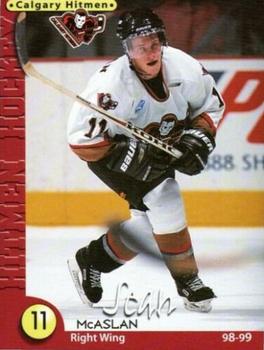 1998-99 Calgary Hitmen (WHL) #8 Sean McAslan Front