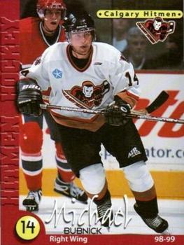 1998-99 Calgary Hitmen (WHL) #10 Michael Bubnick Front