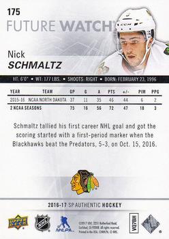 2016-17 SP Authentic #175 Nick Schmaltz Back