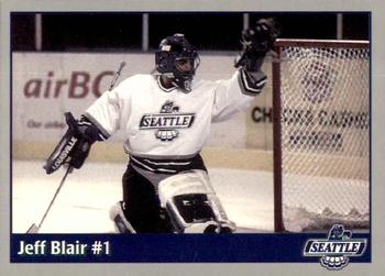 1995-96 Seattle Thunderbirds (WHL) #NNO Jeff Blair Front