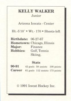 1991-92 Arizona Icecats (ACHA) #NNO Kelly Walker Back