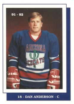 1991-92 Arizona Icecats (ACHA) #NNO Dan Anderson Front