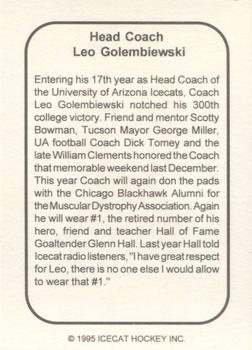 1995-96 Arizona Icecats (ACHA) #NNO Leo Golembiewski Back