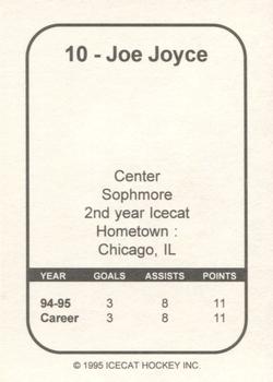 1995-96 Arizona Icecats (ACHA) #NNO Joe Joyce Back