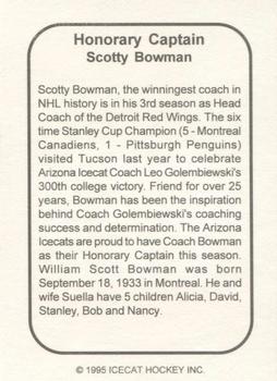 1995-96 Arizona Icecats (ACHA) #NNO Scotty Bowman Back