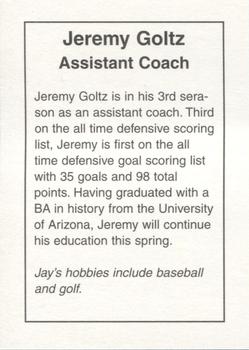 1996-97 Arizona Icecats (ACHA) #NNO Jeremy Goltz Back