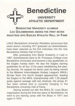 1997-98 Arizona Icecats (ACHA) #NNO Leo Golembiewski / Dr. Jim Krause Back