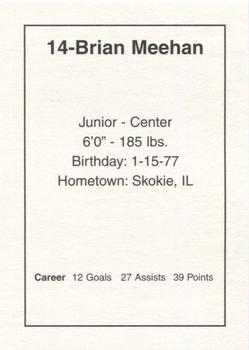 1997-98 Arizona Icecats (ACHA) #NNO Brian Meehan Back