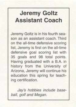 1997-98 Arizona Icecats (ACHA) #NNO Jeremy Goltz Back