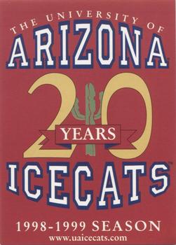 1998-99 Arizona Icecats (ACHA) #NNO Header / Checklist Front