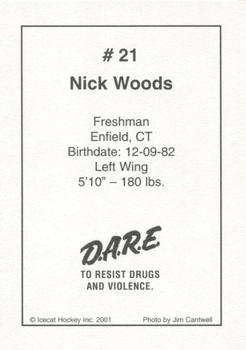2001-02 Arizona Icecats (ACHA) #NNO Nick Woods Back