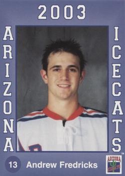 2002-03 Arizona Icecats (ACHA) #NNO Andrew Fredericks Front