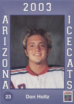 2002-03 Arizona Icecats (ACHA) #NNO Don Holtz Front