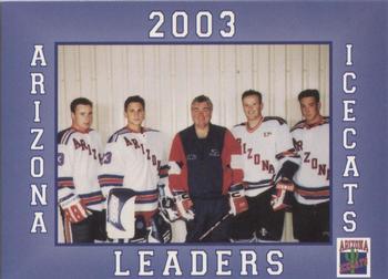 2002-03 Arizona Icecats (ACHA) #NNO 2003 Arizona Icecats Leaders Front