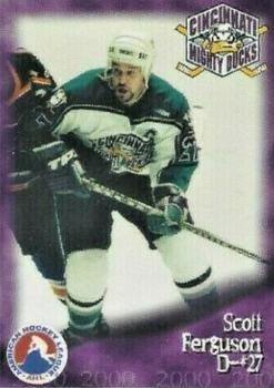 1999-00 Arnold Printing Cincinnati Mighty Ducks (AHL) #12 Scott Ferguson Front