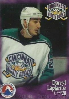 1999-00 Arnold Printing Cincinnati Mighty Ducks (AHL) #14 Darryl Laplante Front