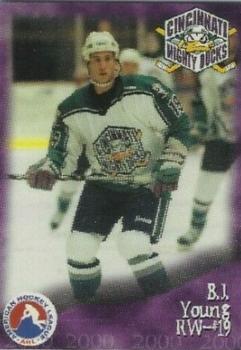 1999-00 Arnold Printing Cincinnati Mighty Ducks (AHL) #19 B.J. Young Front